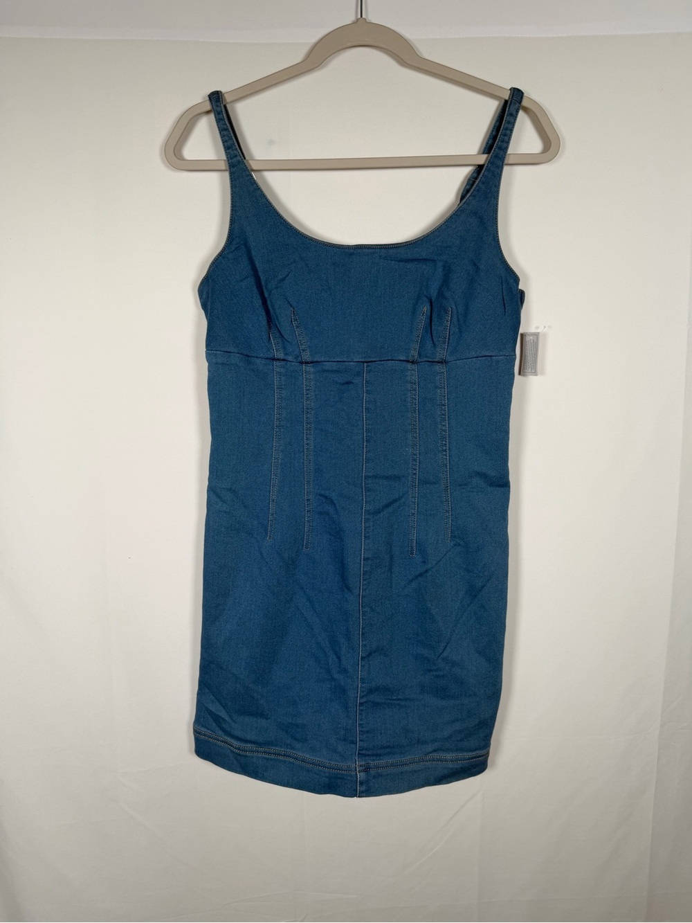 Costal Cowgirl Western Festival Concert Dark Blue Denim-Style Tank Mini Dress